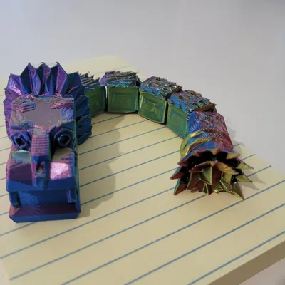 Quetzalcoatl phong cách low poly với chi tiết linh hoạt