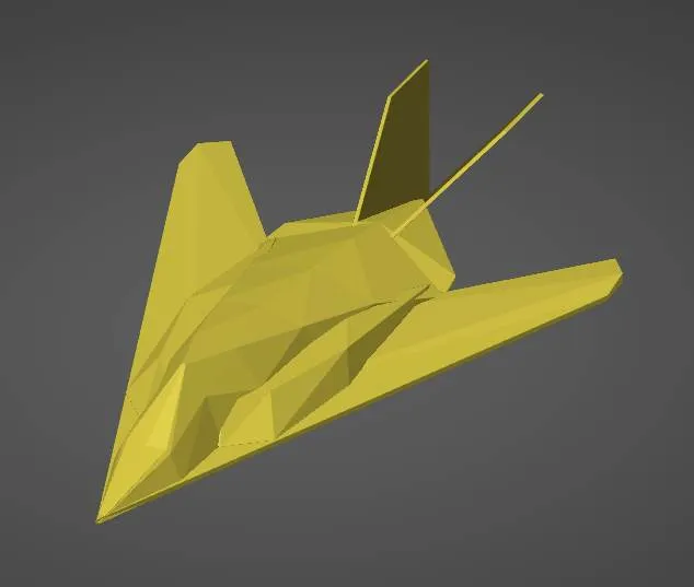 Mô hình máy bay F117 Low Poly cho in 3D - Image 1