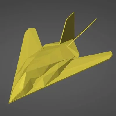 Mô hình máy bay F117 Low Poly cho in 3D