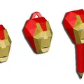 Đầu Ironman low poly để bút chì/ móc khóa/ trang trí - Thumbnail 1