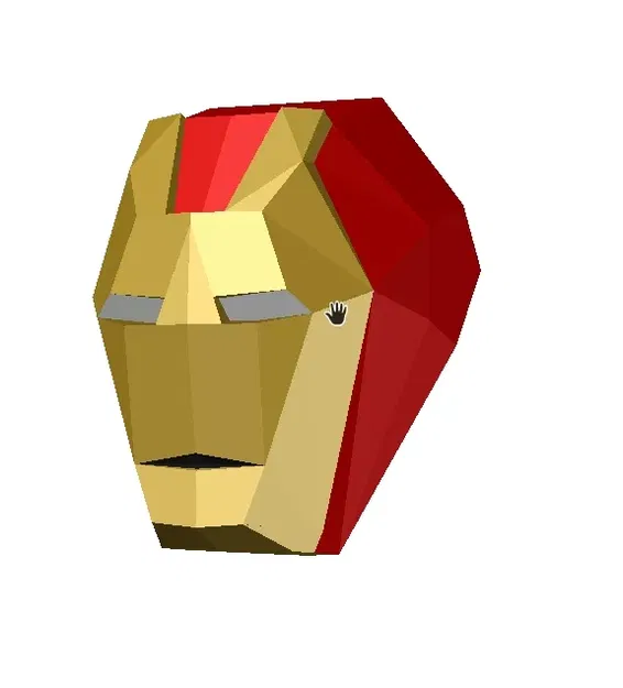 Đầu Ironman low poly để bút chì/ móc khóa/ trang trí - Image 4