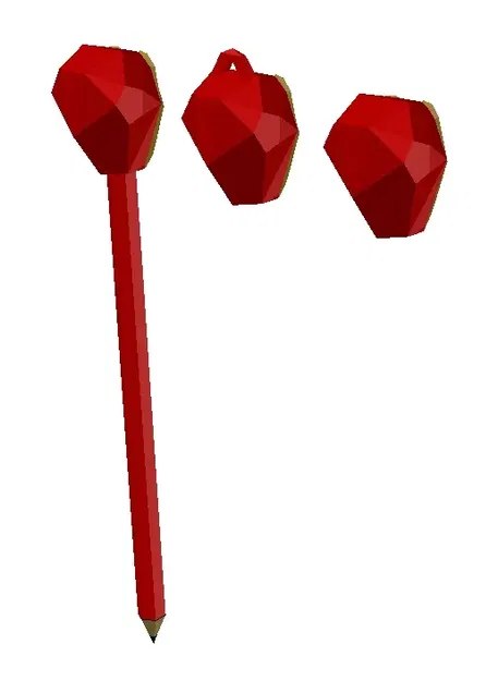 Đầu Ironman low poly để bút chì/ móc khóa/ trang trí - Image 7