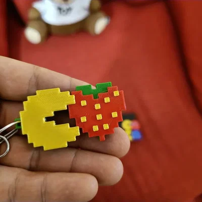 Móc khóa Pac-Man đa sắc màu