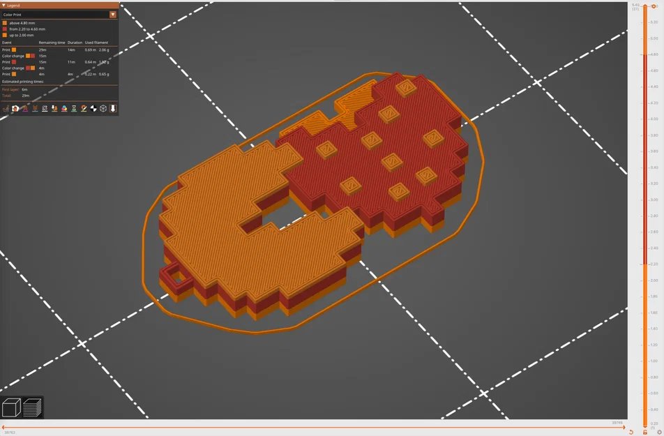 Móc khóa Pac-Man đa sắc màu - Image 3