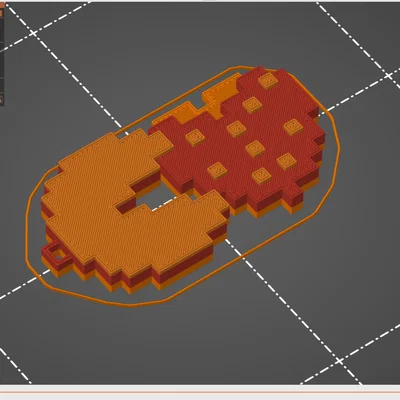 Móc khóa Pac-Man đa sắc màu