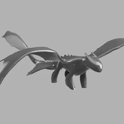 Rồng không có răng phong cách Low Poly