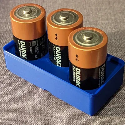 Khối pin C Gridfinity 1x2 cho 3 pin LR14