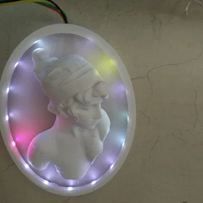 Khung đèn chiếu sáng cho tác phẩm điêu khắc bán nổi