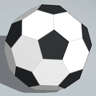 Bóng đá hình khối thấp poly
