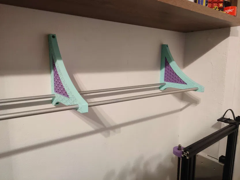 Giá đỡ filament treo tường đơn giản với họa tiết seigaiha - Image 2