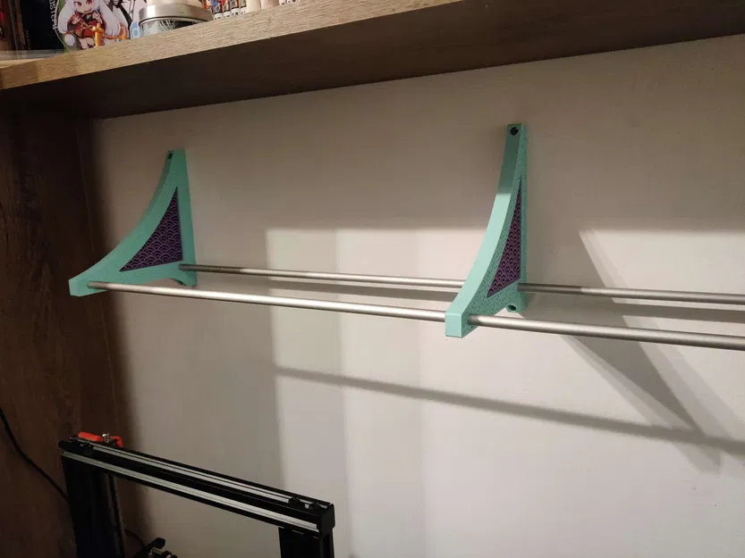 Giá đỡ filament treo tường đơn giản với họa tiết seigaiha - Image 3