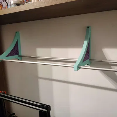 Giá đỡ filament treo tường đơn giản với họa tiết seigaiha