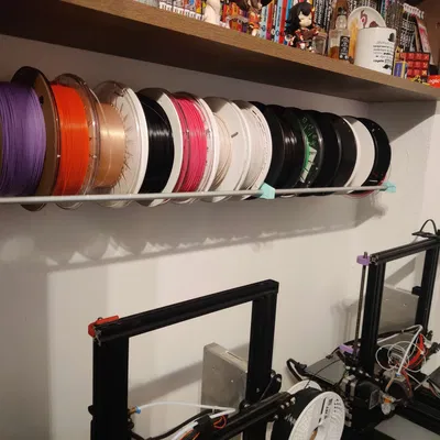 Giá đỡ filament treo tường đơn giản với họa tiết seigaiha