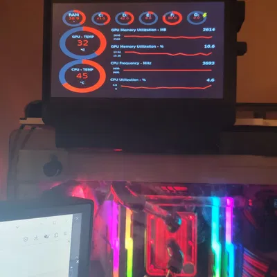 Màn hình 7 inch cho kính 4mm trong thùng máy tính