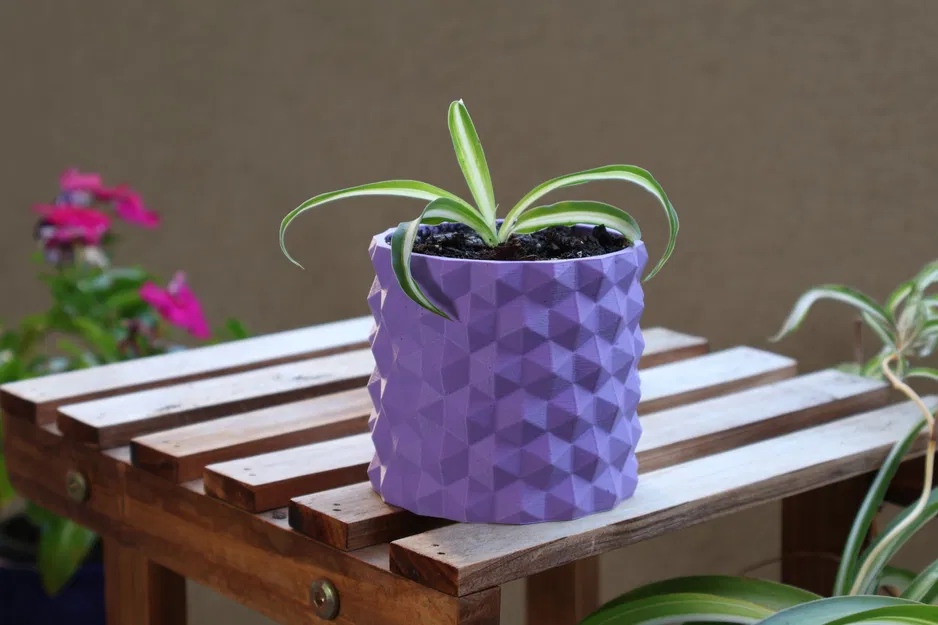 Chậu cây hình lục giác có lỗ thoát nước - Image 1