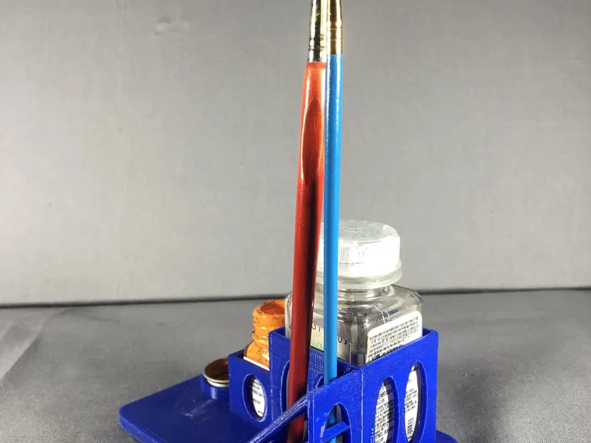 Giá đỡ lọ sơn mô hình Testors với chỗ để nắp và cọ vẽ - Image 2