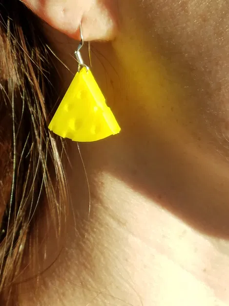 Khuyên tai hình miếng phô mai độc đáo - Image 2