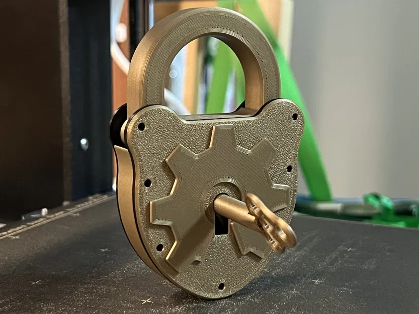 Ổ khóa với chìa khóa skeleton, in 100% không cần phần cứng - Image 1