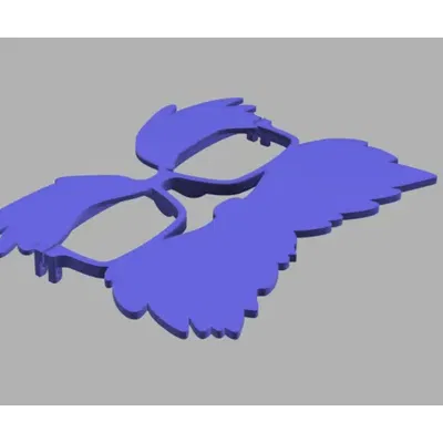 Kính Lorax với lông mày và ria mép đặc trưng