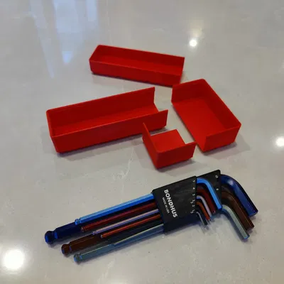 Thùng và bệ không cạnh cho hệ thống Gridfinity