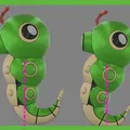 Mô hình Pokemon Caterpie phong cách Fusion 360 - Thumbnail 8
