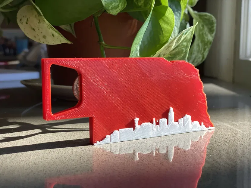 Mở nắp chai hình bang Nebraska với đồng xu Mỹ - Image 2