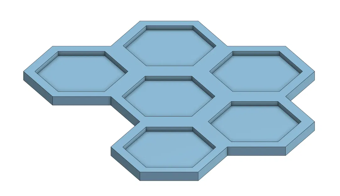 Khay sơn hình lục giác nhỏ dễ in - Image 2