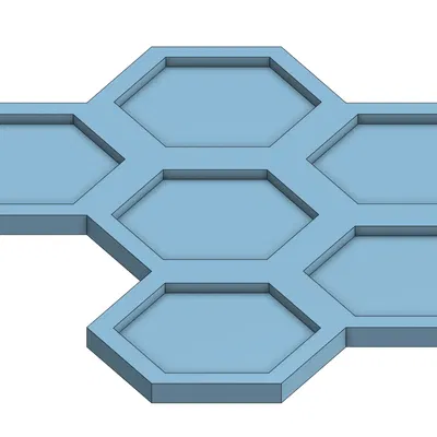 Khay sơn hình lục giác nhỏ dễ in