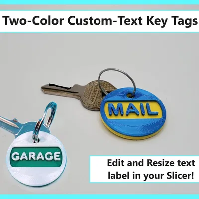 Thẻ chìa khóa tùy chỉnh hai màu với văn bản lựa chọn