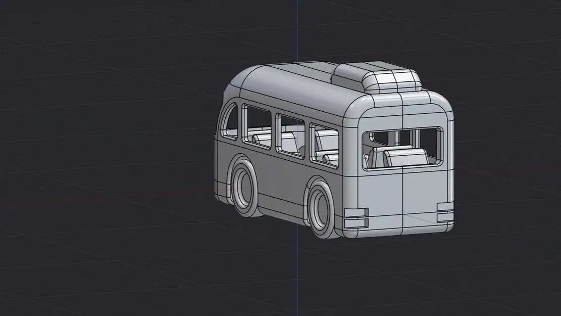 Xe buýt đồ chơi nhỏ với bánh xe di động - Image 3