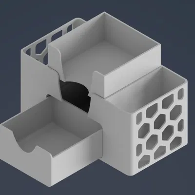 Giá đỡ bàn làm việc có ngăn kéo và hộp ghi chú post-it