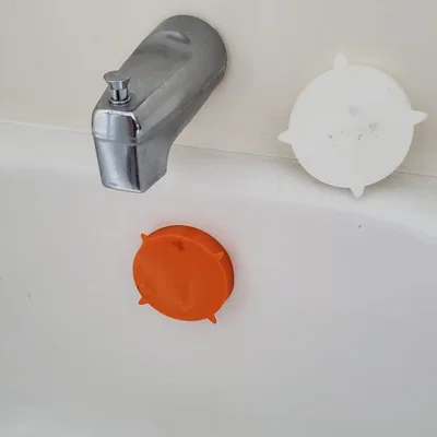 Nắp chặn tràn bồn tắm 80mm có tab