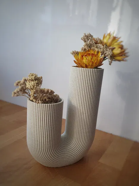 Bình hoa hiện đại cao 24cm in 3D với thiết kế tối giản - Image 1