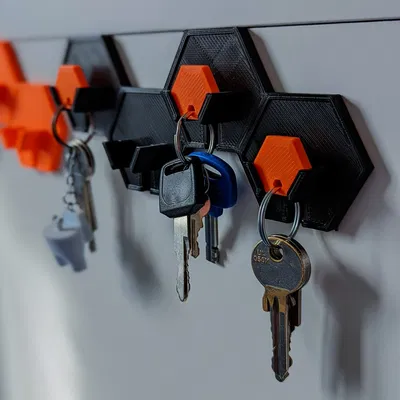 Giá treo chìa khóa hình lục giác hiện đại