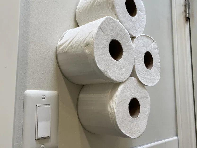 Giá đỡ giấy vệ sinh treo tường cho 3 đến 4 cuộn - Image 1