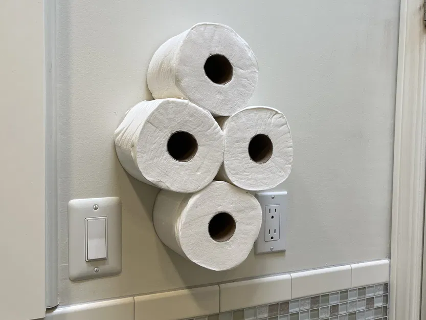 Giá đỡ giấy vệ sinh treo tường cho 3 đến 4 cuộn - Image 2