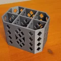Giá đỡ bút với họa tiết kim cương và giấy ghi chú Post-it - Thumbnail 2