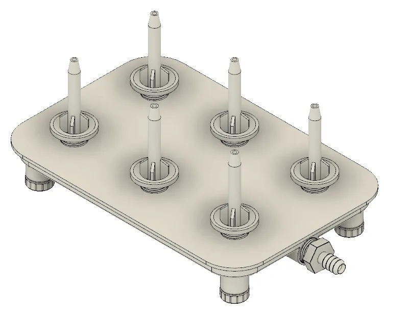 Máy rửa chai Wheaton cho sáu chai 250ml - Image 1