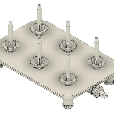 Máy rửa chai Wheaton cho sáu chai 250ml