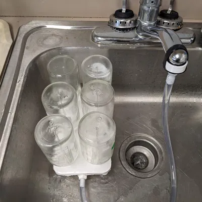 Máy rửa chai Wheaton cho sáu chai 250ml