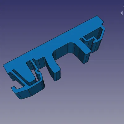 Kẹp ray DIN điều chỉnh trong FreeCAD