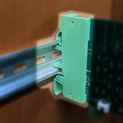 Kẹp ray DIN điều chỉnh trong FreeCAD