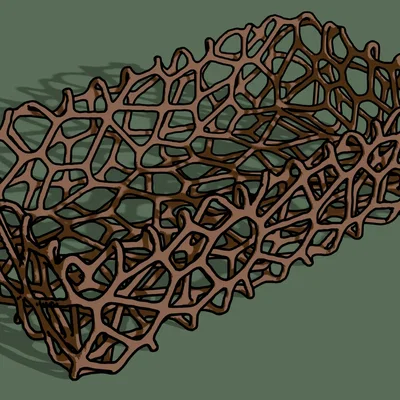 Kệ đựng dụng cụ ăn uống họa tiết Voronoi