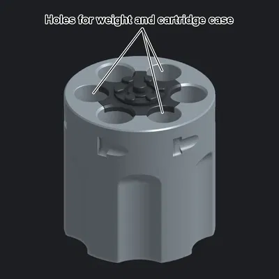 Giá đỡ bút kiểu ống quay súng revolver cho 3/6 bút