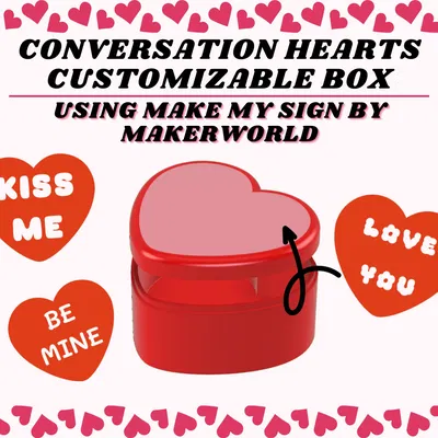 Hộp trái tim khắc chữ tùy chỉnh cho ngày Valentine