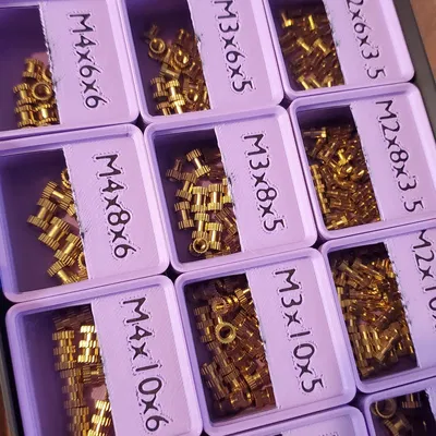 Thùng Gridfinity có nhãn (có thể cấu hình)