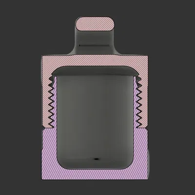 Bình thuốc dạng móc chìa khóa tùy chỉnh 3D