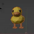 Vịt dễ thương phong cách low poly để in 3D - Thumbnail 1