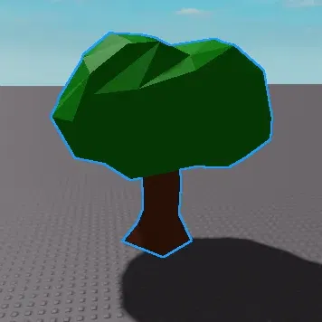 Cây thấp poly phong cách nghệ thuật hiện đại