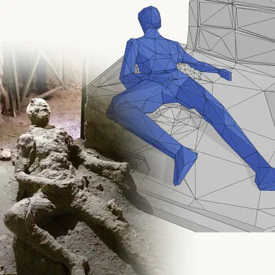 Cảnh tượng Pompeii với nhân vật nổi tiếng trong 0.2mm